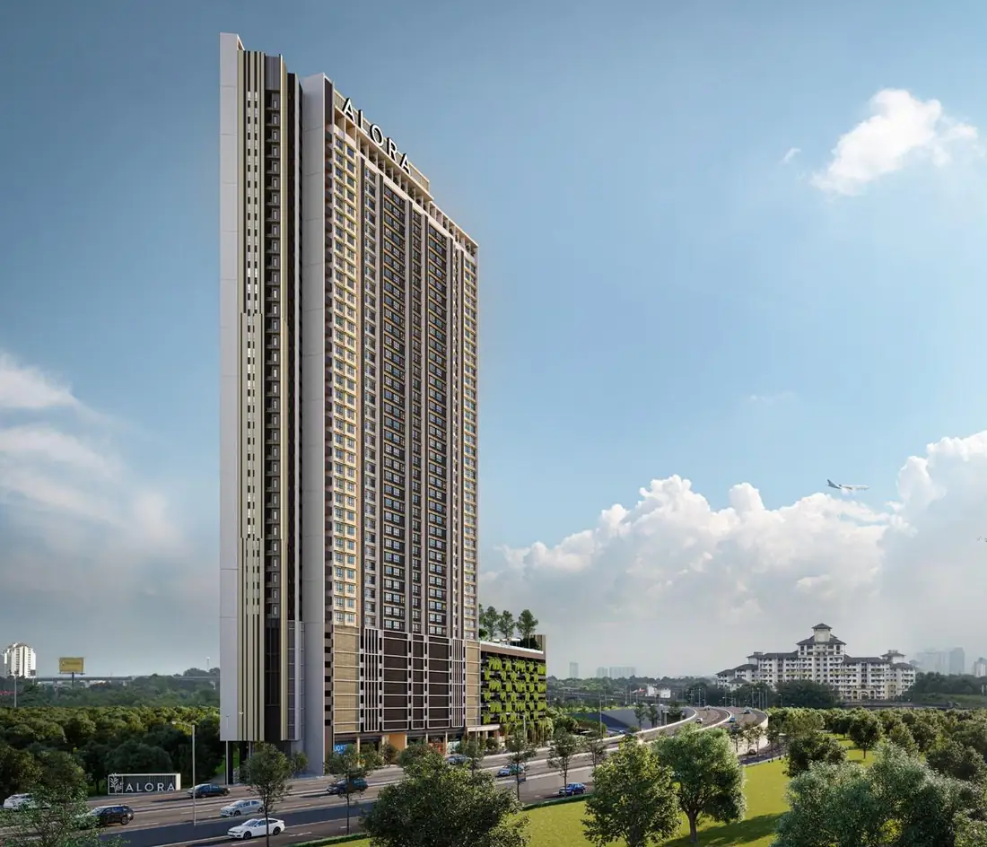 Residential tower rising above greenery in Subang Jaya