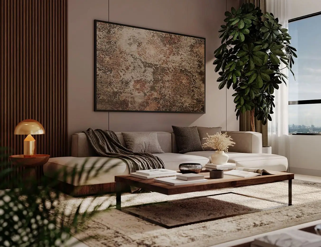 Type C living room with sofa and coffee table